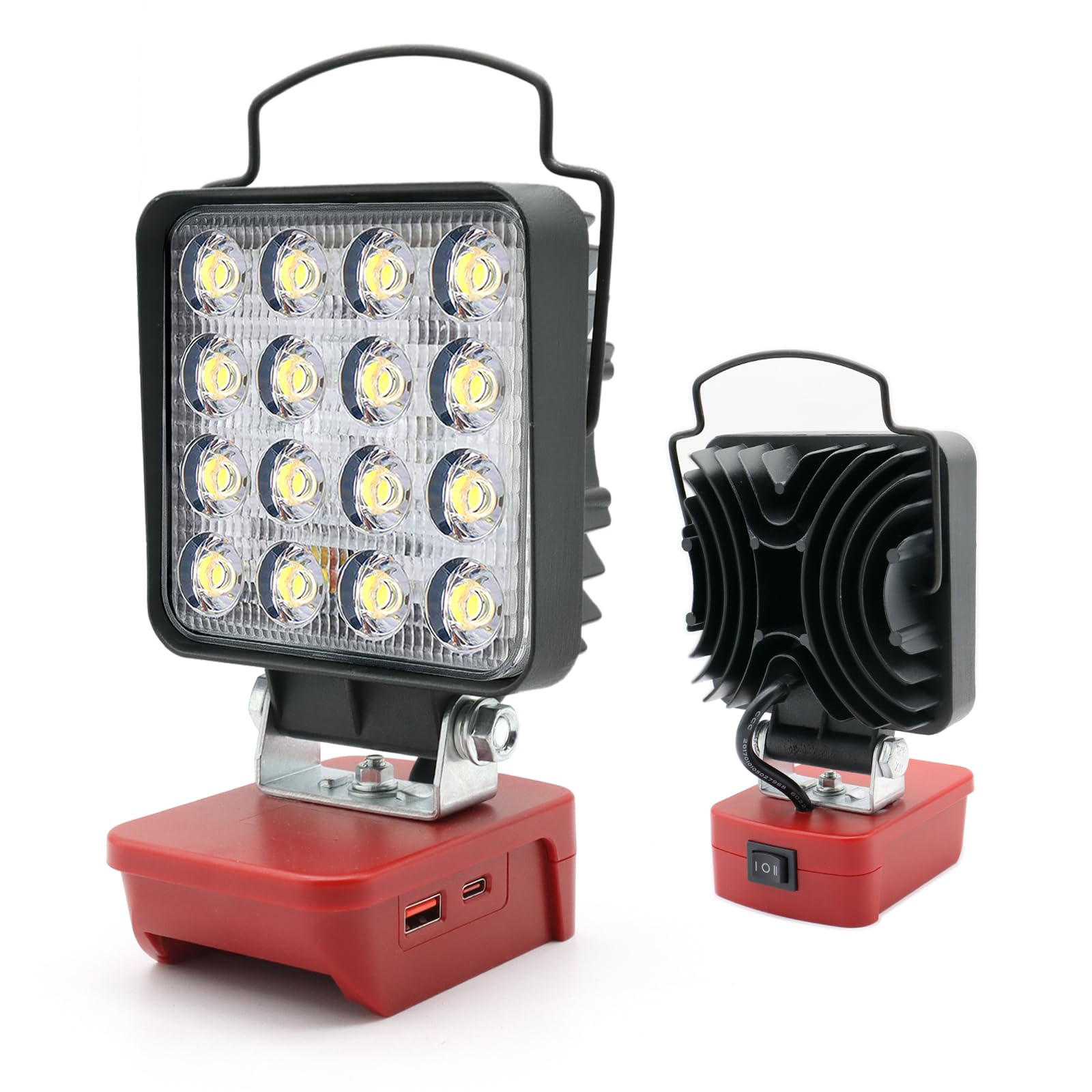 charging milwaukee flashlight LED Work Light Compatible with Milwaukee 18V Battery, 48W 4800LM Flash – Lightsdaddy